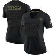 Black Women's David DeCastro Pittsburgh Steelers Limited 2020 Salute To Service Jersey