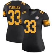 Black Women's David Perales Pittsburgh Steelers Legend Color Rush Jersey