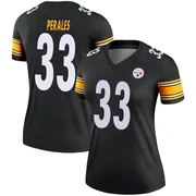 Black Women's David Perales Pittsburgh Steelers Legend Jersey