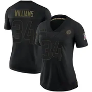 Black Women's DeAngelo Williams Pittsburgh Steelers Limited 2020 Salute To Service Jersey