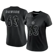 Black Women's Dermontti Dawson Pittsburgh Steelers Limited Reflective Jersey