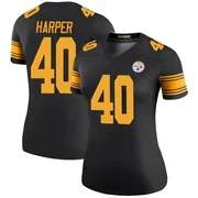 Black Women's Devin Harper Pittsburgh Steelers Legend Color Rush Jersey