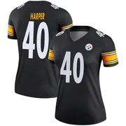 Black Women's Devin Harper Pittsburgh Steelers Legend Jersey