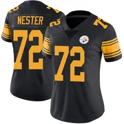 Black Women's Doug Nester Pittsburgh Steelers Limited Color Rush Jersey