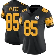 Black Women's Duece Watts Pittsburgh Steelers Limited Color Rush Jersey