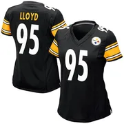 Black Women's Greg Lloyd Pittsburgh Steelers Game Team Color Jersey