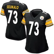 Black Women's Isaac Seumalo Pittsburgh Steelers Game Team Color Jersey