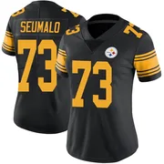 Black Women's Isaac Seumalo Pittsburgh Steelers Limited Color Rush Jersey