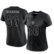 Black Women's Jaylen Warren Pittsburgh Steelers Limited Reflective Jersey