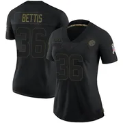 Black Women's Jerome Bettis Pittsburgh Steelers Limited 2020 Salute To Service Jersey