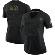 Black Women's Joe Haden Pittsburgh Steelers Limited 2020 Salute To Service Jersey