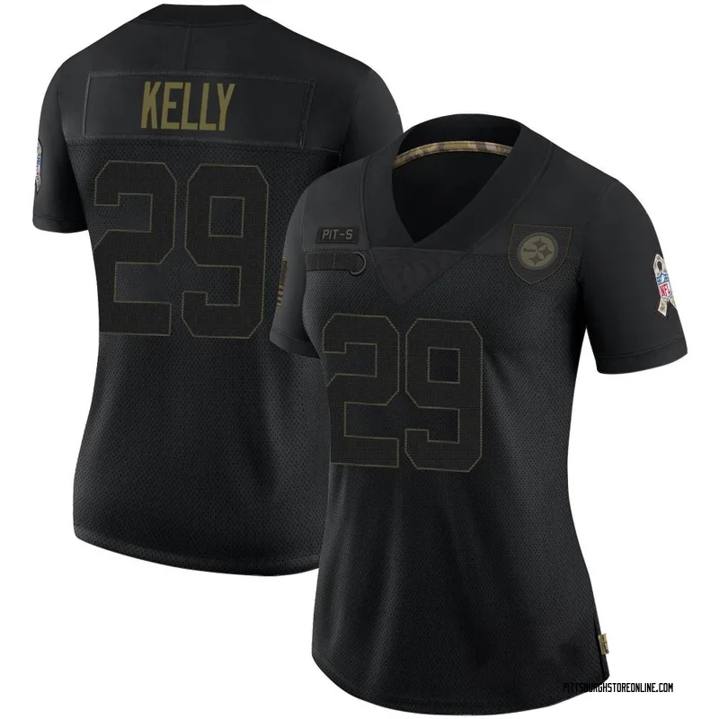 Kam Kelly Pittsburgh Steelers Women's Legend Olive Salute to Service Scoop  Neck T-Shirt