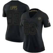 Black Women's Louis Lipps Pittsburgh Steelers Limited 2020 Salute To Service Jersey