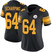 Black Women's Max Scharping Pittsburgh Steelers Limited Color Rush Jersey