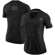 Black Women's Mike Vick Pittsburgh Steelers Limited 2020 Salute To Service Jersey