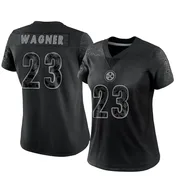 Black Women's Mike Wagner Pittsburgh Steelers Limited Reflective Jersey