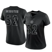 Black Women's Mike Webster Pittsburgh Steelers Limited Reflective Jersey