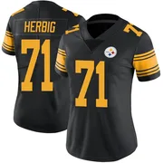 Black Women's Nate Herbig Pittsburgh Steelers Limited Color Rush Jersey