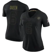 Black Women's Patrick Queen Pittsburgh Steelers Limited 2020 Salute To Service Jersey