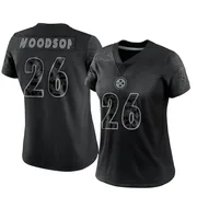 Black Women's Rod Woodson Pittsburgh Steelers Limited Reflective Jersey