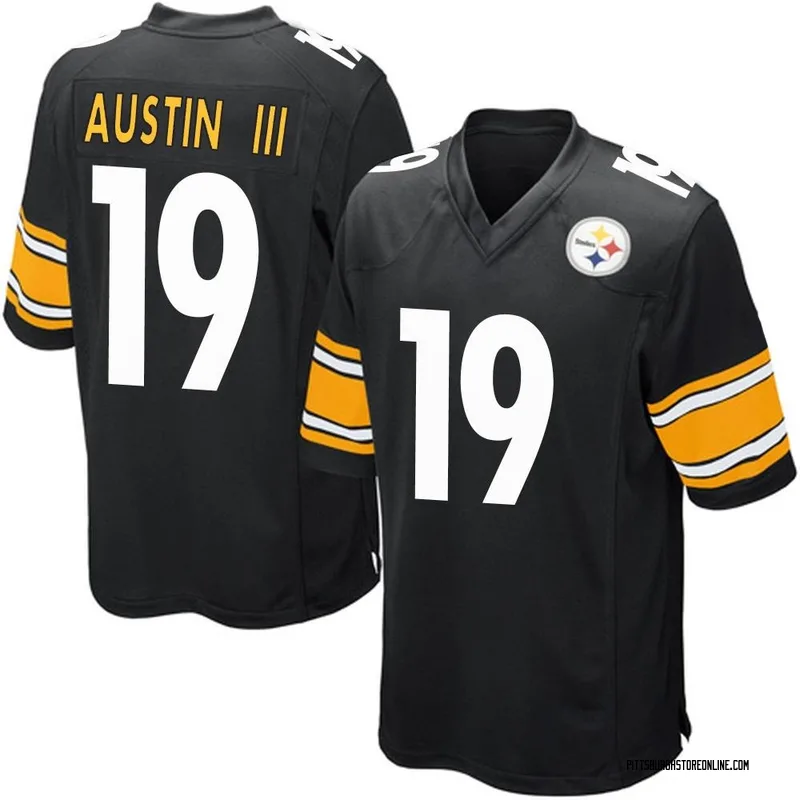 Black Youth Calvin Austin III Pittsburgh Steelers Game Team Color Jersey