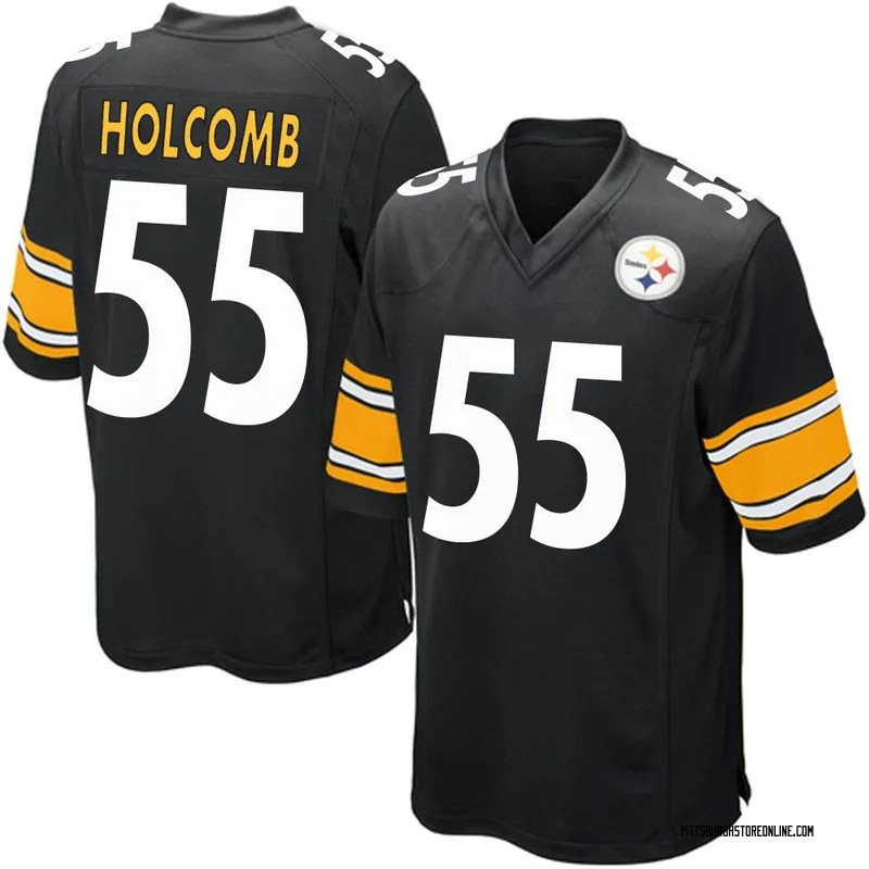 Black Youth Cole Holcomb Pittsburgh Steelers Game Team Color Jersey