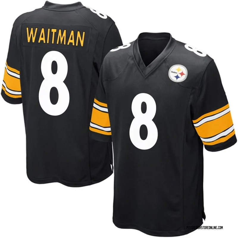 Black Youth Corliss Waitman Pittsburgh Steelers Game Team Color Jersey