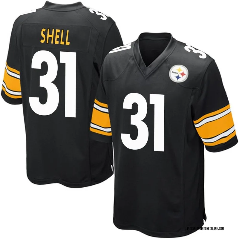 Black Youth Donnie Shell Pittsburgh Steelers Game Team Color Jersey