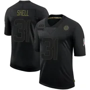 Black Youth Donnie Shell Pittsburgh Steelers Limited 2020 Salute To Service Jersey