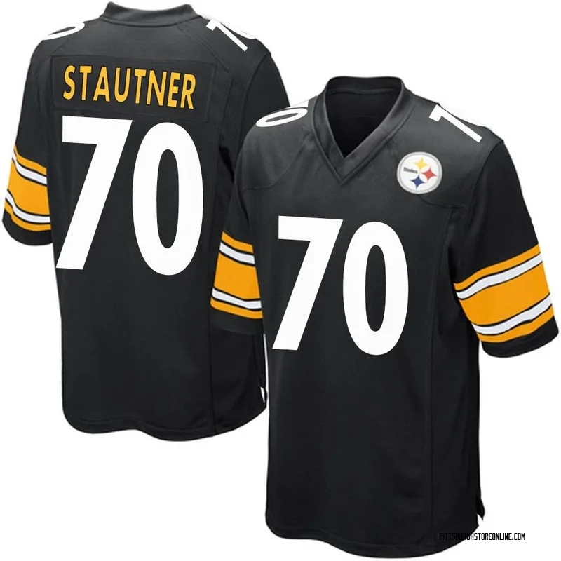 Black Youth Ernie Stautner Pittsburgh Steelers Game Team Color Jersey