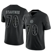 Black Youth Ernie Stautner Pittsburgh Steelers Limited Reflective Jersey