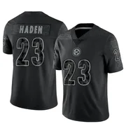 Black Youth Joe Haden Pittsburgh Steelers Limited Reflective Jersey