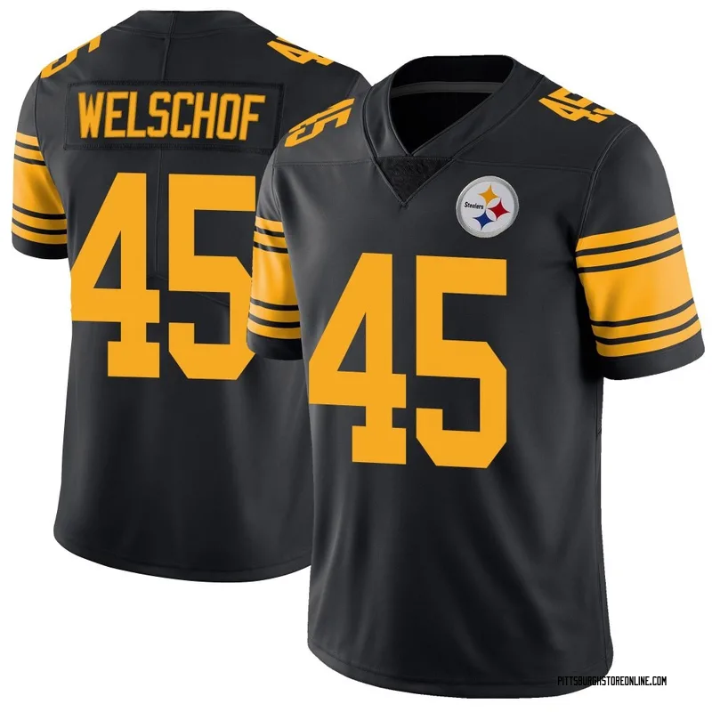 Black Youth Julius Welschof Pittsburgh Steelers Limited Color Rush Jersey