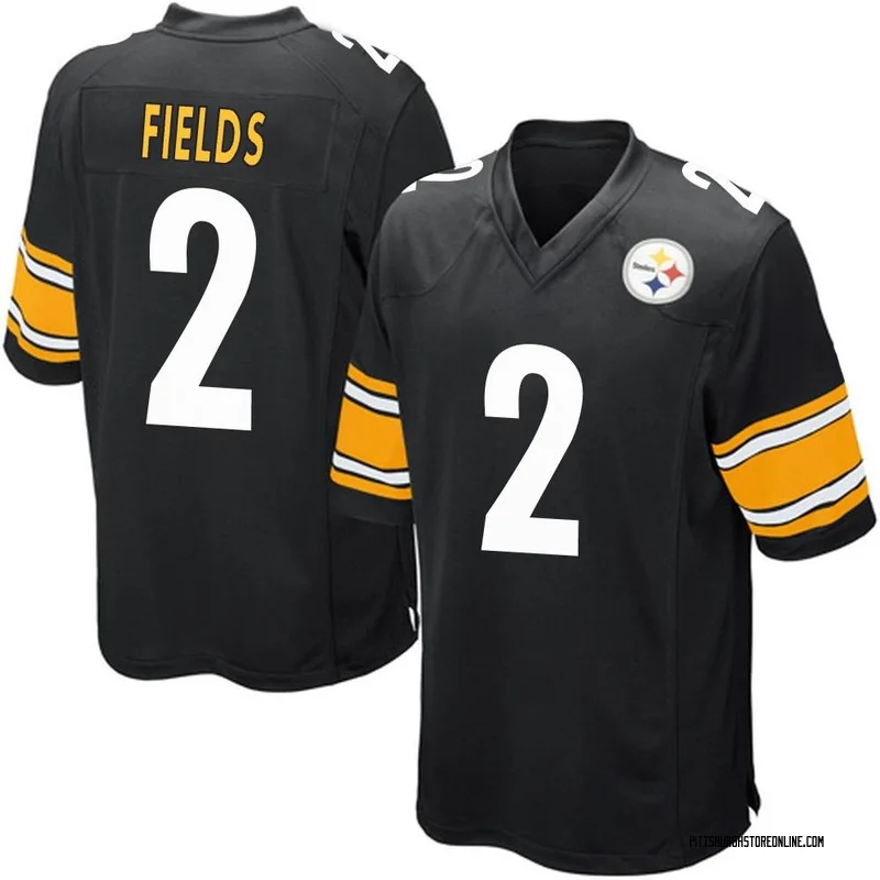 Black Youth Justin Fields Pittsburgh Steelers Game Team Color Jersey