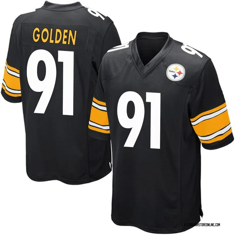 Black Youth Markus Golden Pittsburgh Steelers Game Team Color Jersey