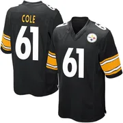 Black Youth Mason Cole Pittsburgh Steelers Game Team Color Jersey