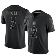 Black Youth Mike Vick Pittsburgh Steelers Limited Reflective Jersey