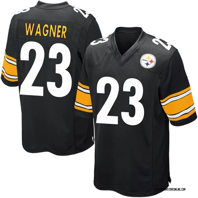 Black Youth Mike Wagner Pittsburgh Steelers Game Team Color Jersey