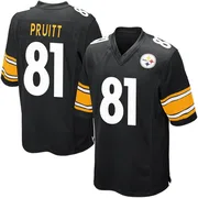 Black Youth MyCole Pruitt Pittsburgh Steelers Game Team Color Jersey