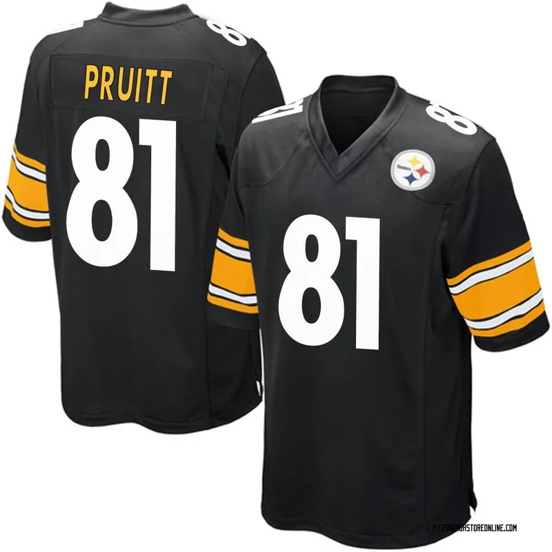 Black Youth MyCole Pruitt Pittsburgh Steelers Game Team Color Jersey