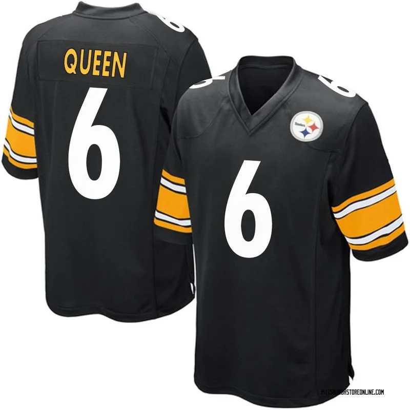 Black Youth Patrick Queen Pittsburgh Steelers Game Team Color Jersey