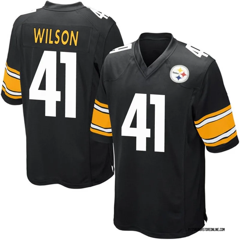 Black Youth Payton Wilson Pittsburgh Steelers Game Team Color Jersey