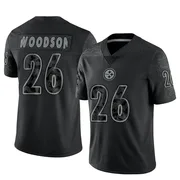 Black Youth Rod Woodson Pittsburgh Steelers Limited Reflective Jersey