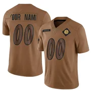 Brown Men's Custom Pittsburgh Steelers Limited 2023 Salute To Service Jersey