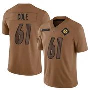 Brown Men's Mason Cole Pittsburgh Steelers Limited 2023 Salute To Service Jersey