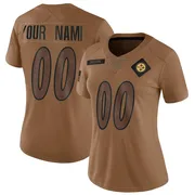 Brown Women's Custom Pittsburgh Steelers Limited 2023 Salute To Service Jersey