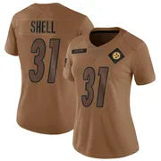 Brown Women's Donnie Shell Pittsburgh Steelers Limited 2023 Salute To Service Jersey