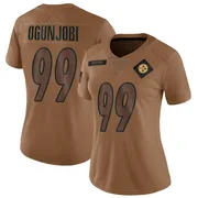 Brown Women's Larry Ogunjobi Pittsburgh Steelers Limited 2023 Salute To Service Jersey