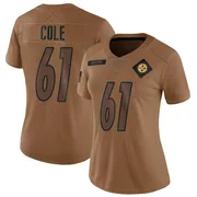 Brown Women's Mason Cole Pittsburgh Steelers Limited 2023 Salute To Service Jersey