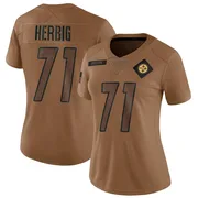 Brown Women's Nate Herbig Pittsburgh Steelers Limited 2023 Salute To Service Jersey